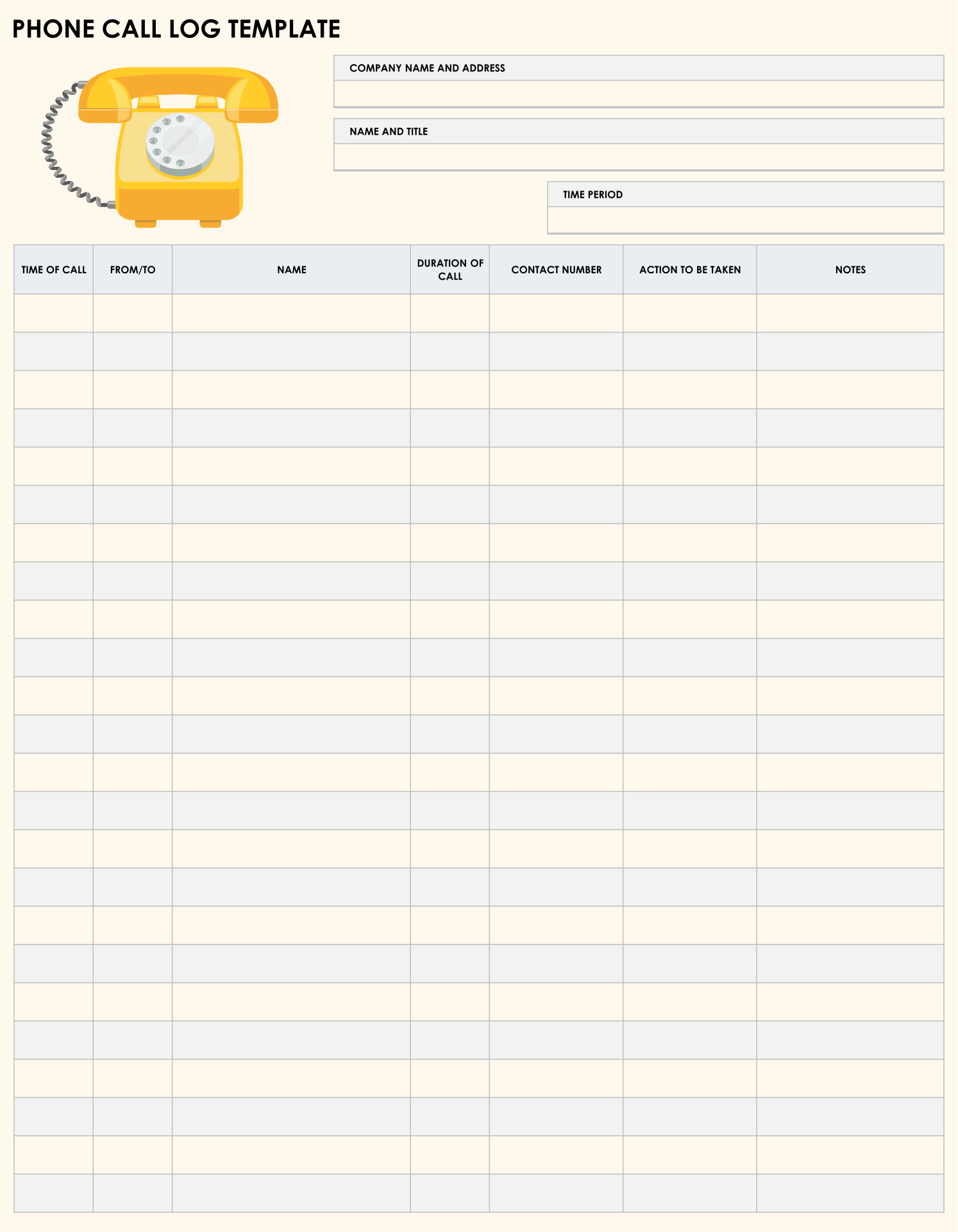 9 Best Images Of Free Printable Phone Log Form Free Printable Phone Call Log Template Free