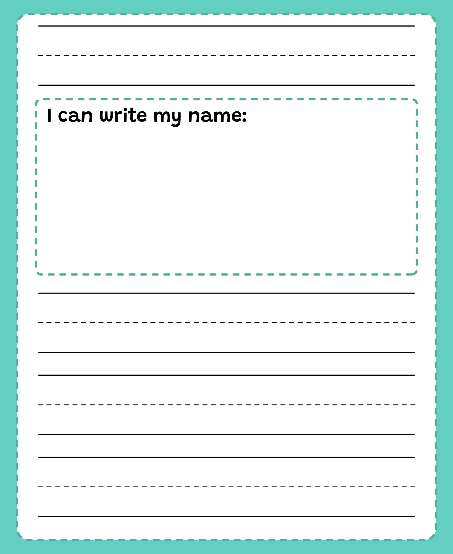 Free Printable Kindergarten Name Worksheets