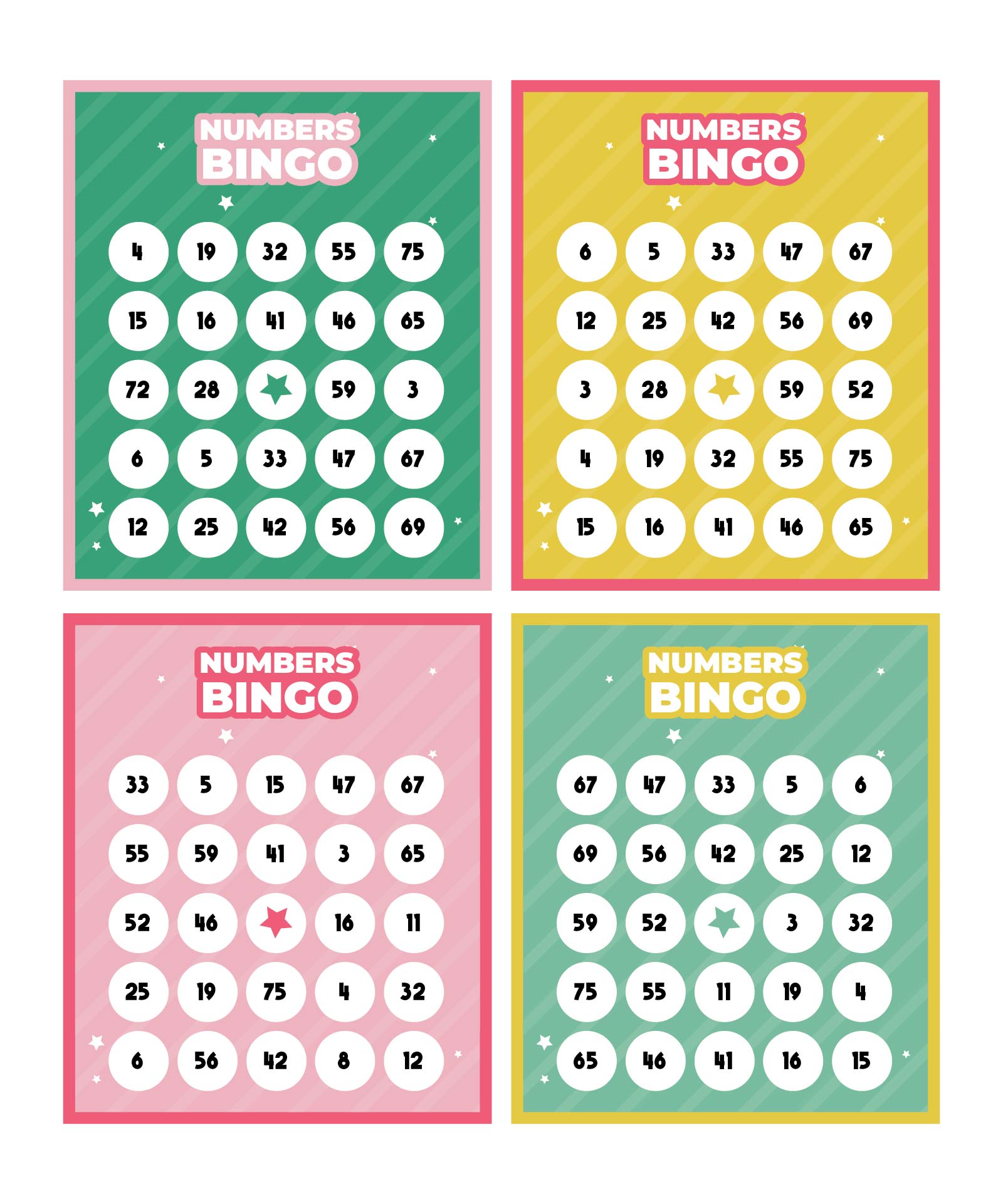 Printable Bingo Cards With Numbers Free Printable Worksheet