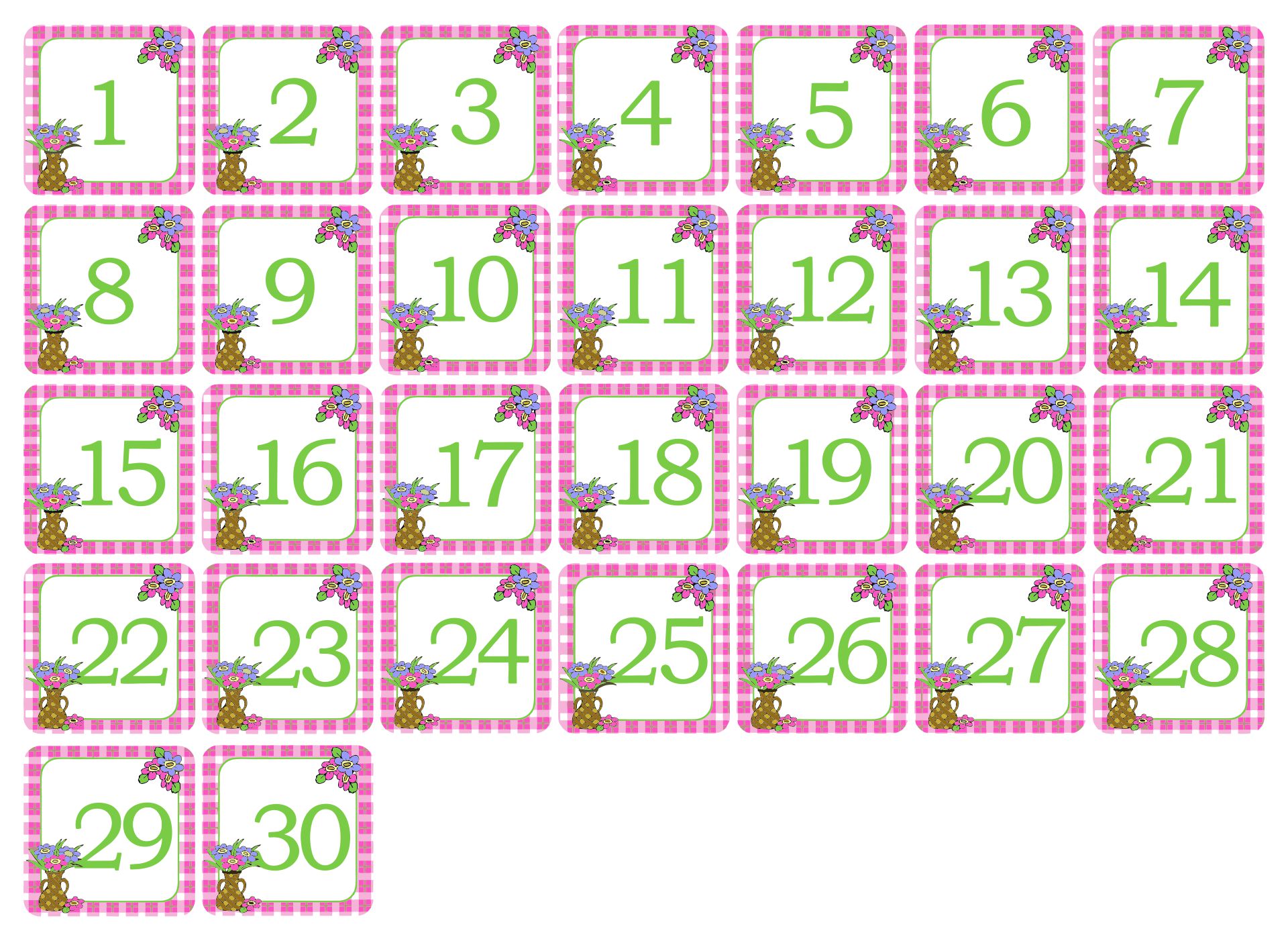 8 Best Images Of Printable Spring Calendar Numbers Free Printable