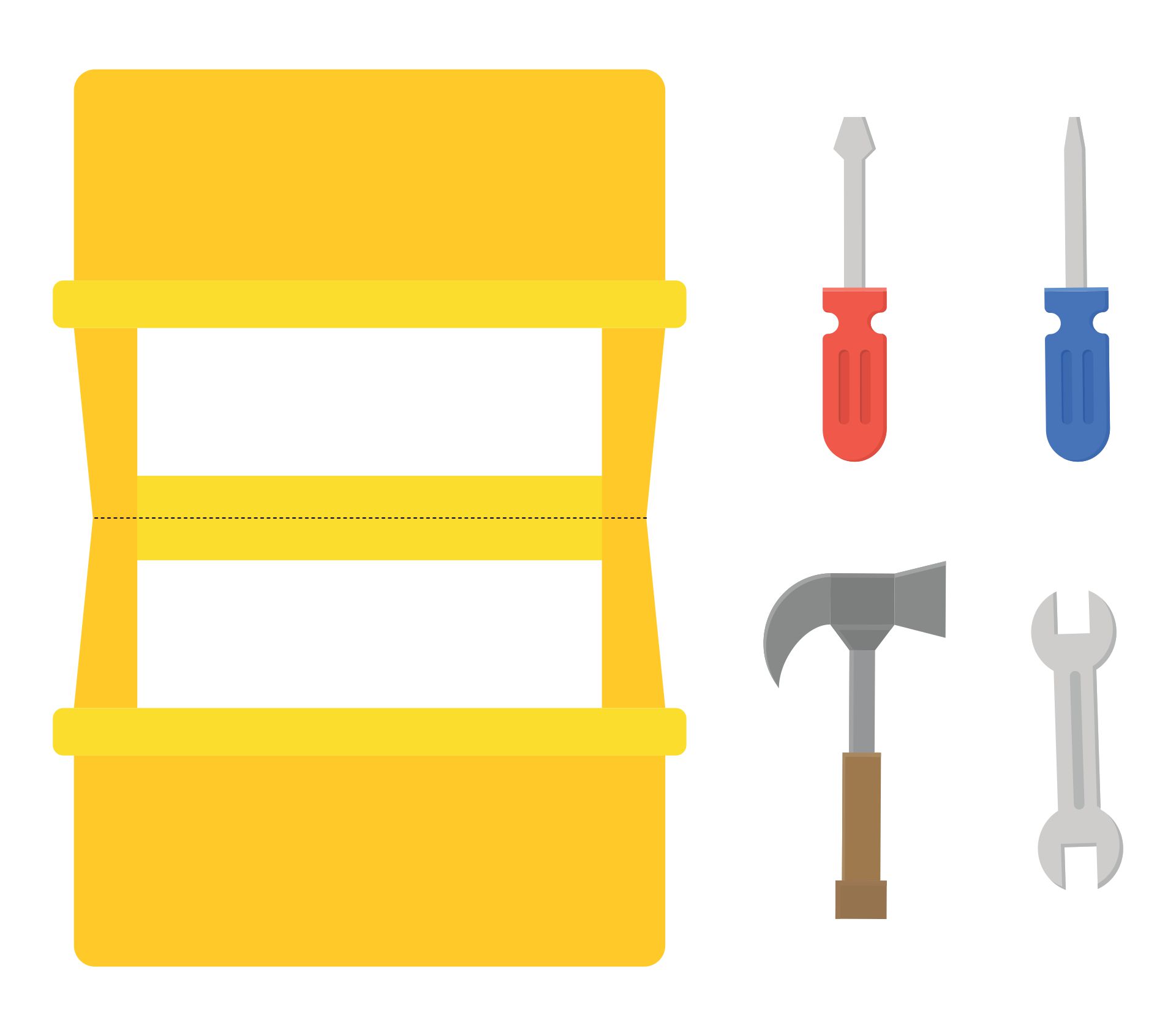 8 Best Images Of Tool Box Printable Template Tool Belt Coloring Page