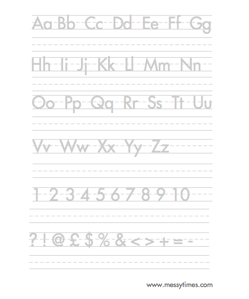 Free Printable Handwriting Worksheets Alphabet