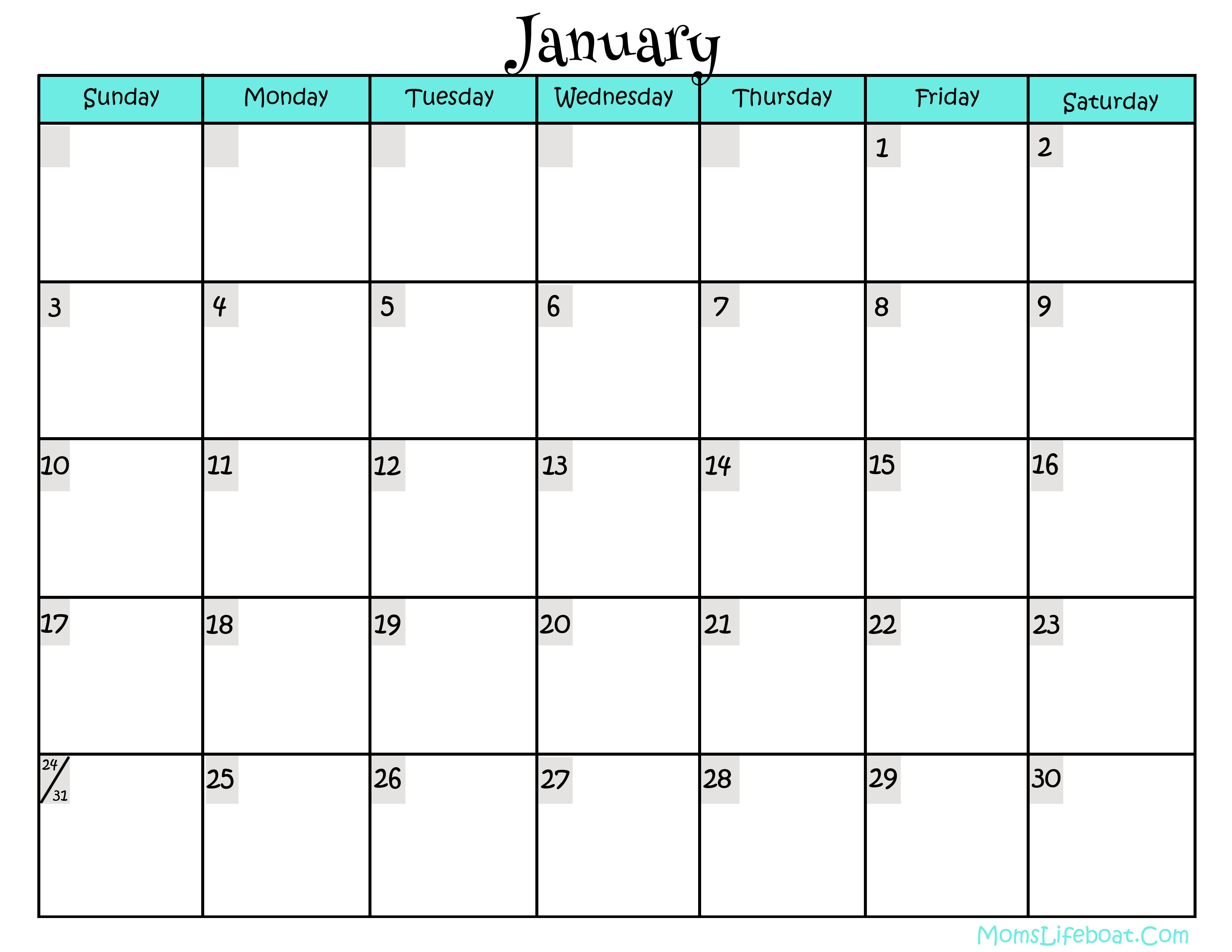 Calendar 2015 Template Monthly from www.printablee.com