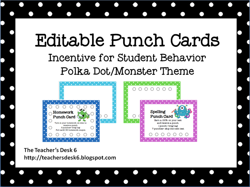 Reward Punch Card Template