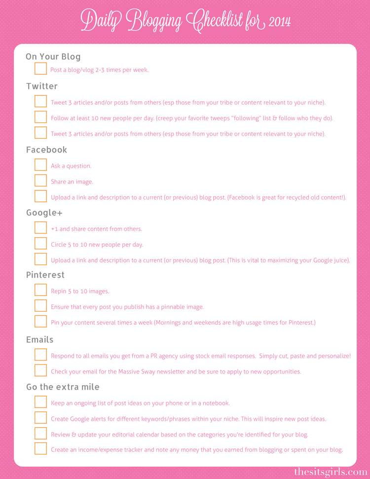 9 Best Images of Daily Checklist Printable Printable Daily Checklist