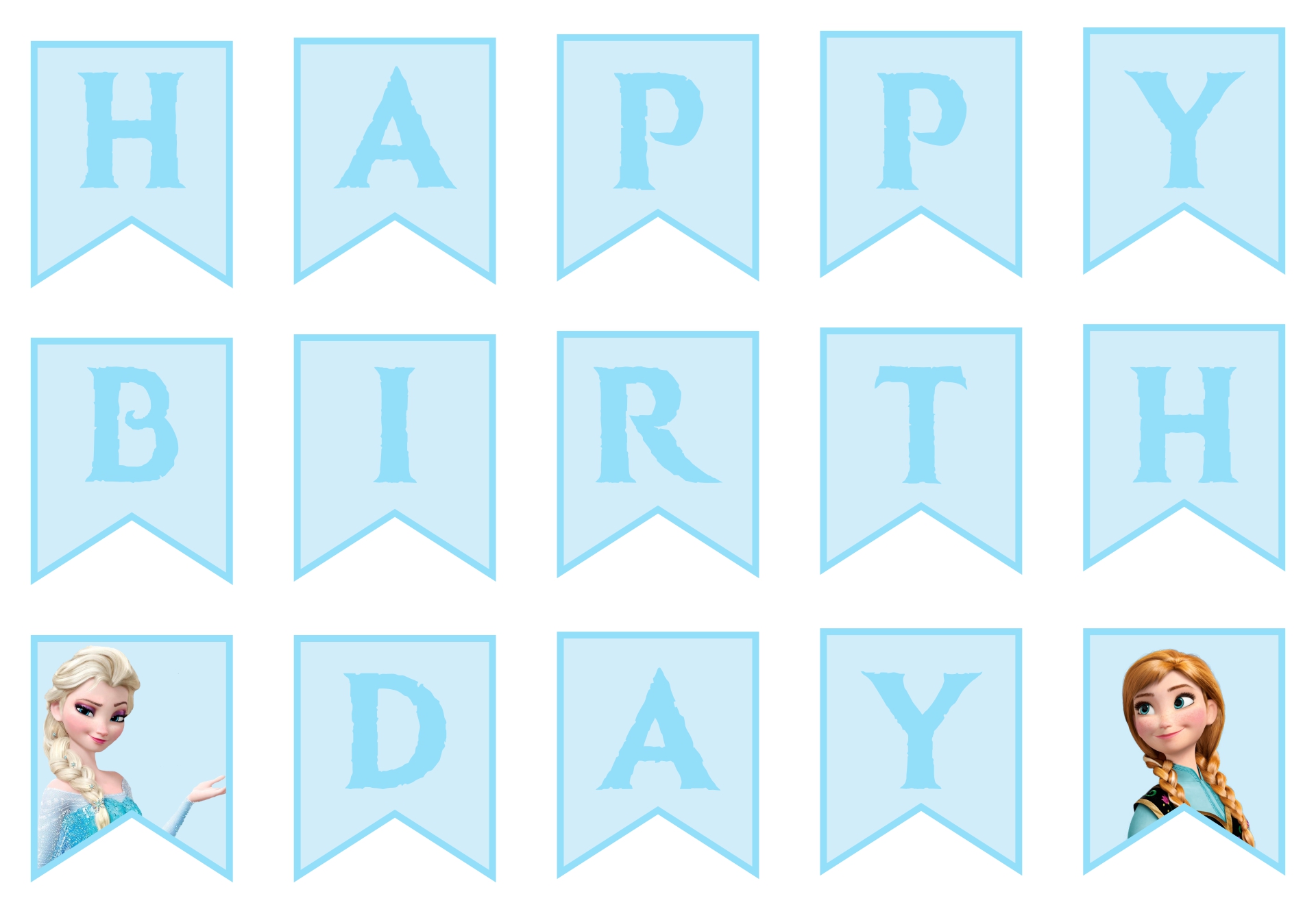 8 Best Images Of Printable Frozen Banner Happy Birthday Frozen Happy 