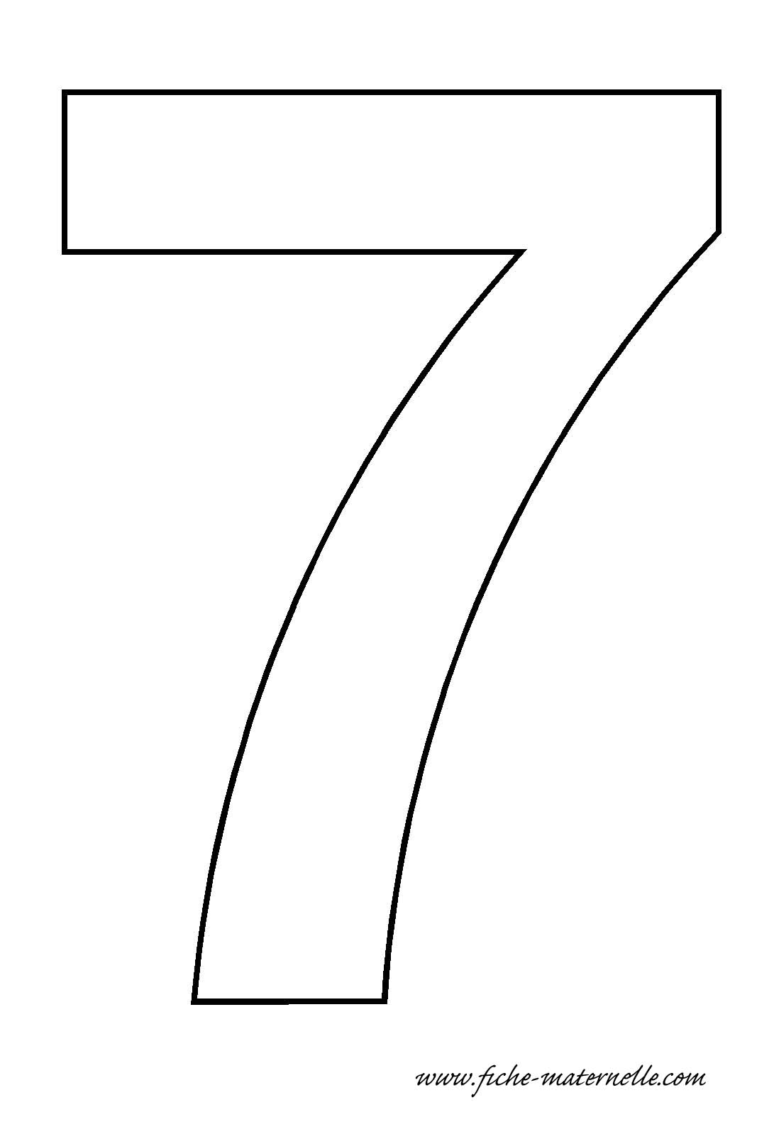 7 Best Images of Large Printable Number 7 Large Stencil Number 7