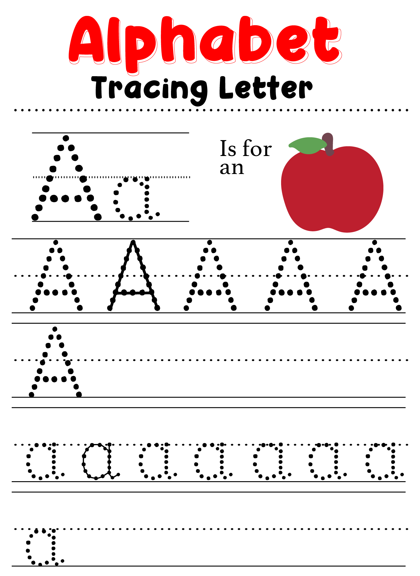 Letter A Preschool Free Printables