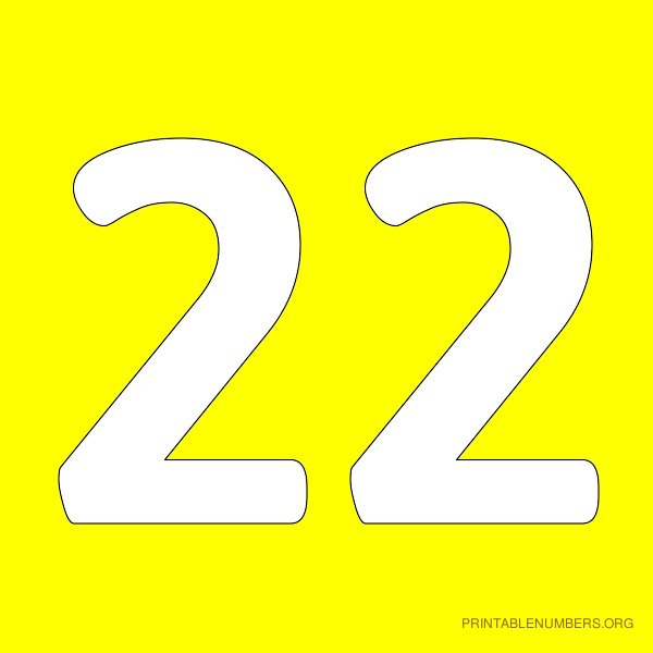 6 Best Images Of Printable Number 22 Blue Number 22 Printable Number