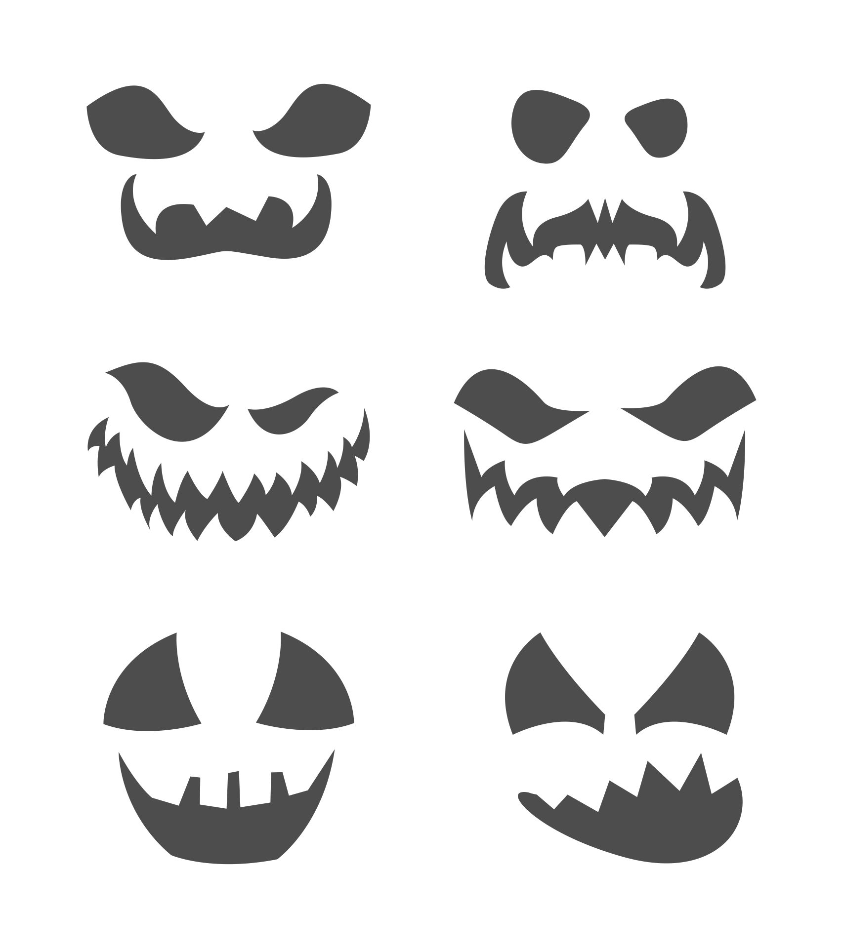 Simple Pumpkin Face Template Free Printable Pdf