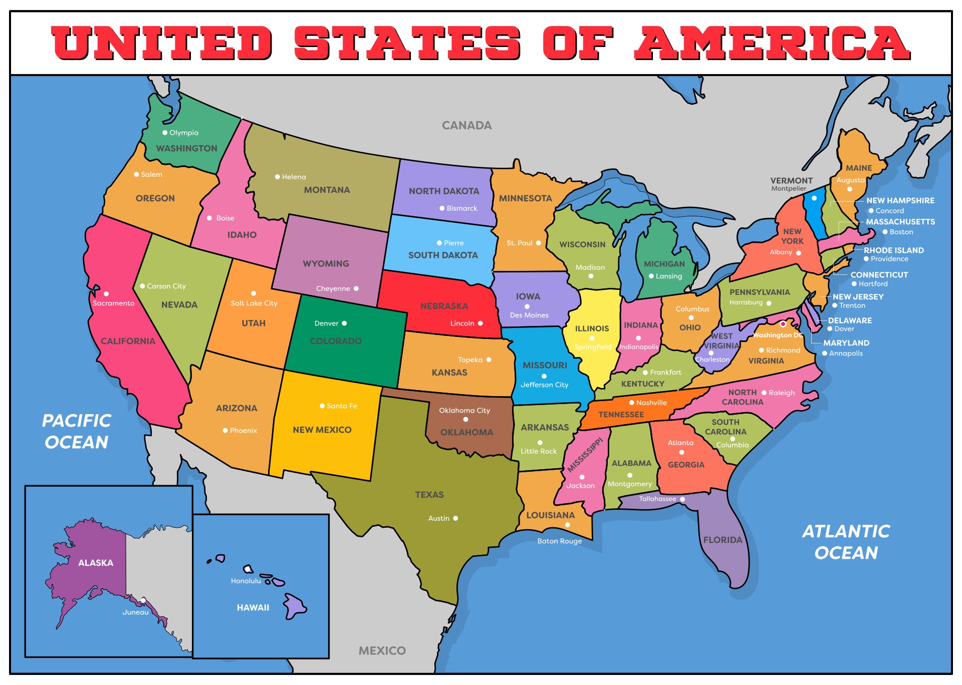 Us Map Map Of The United States Nations Online Project Us Maps