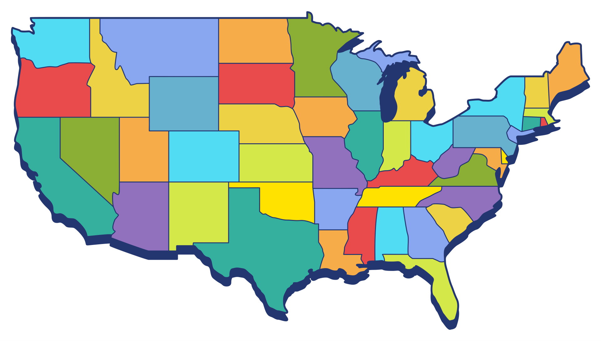 Printablee All 50 States Map Printable
