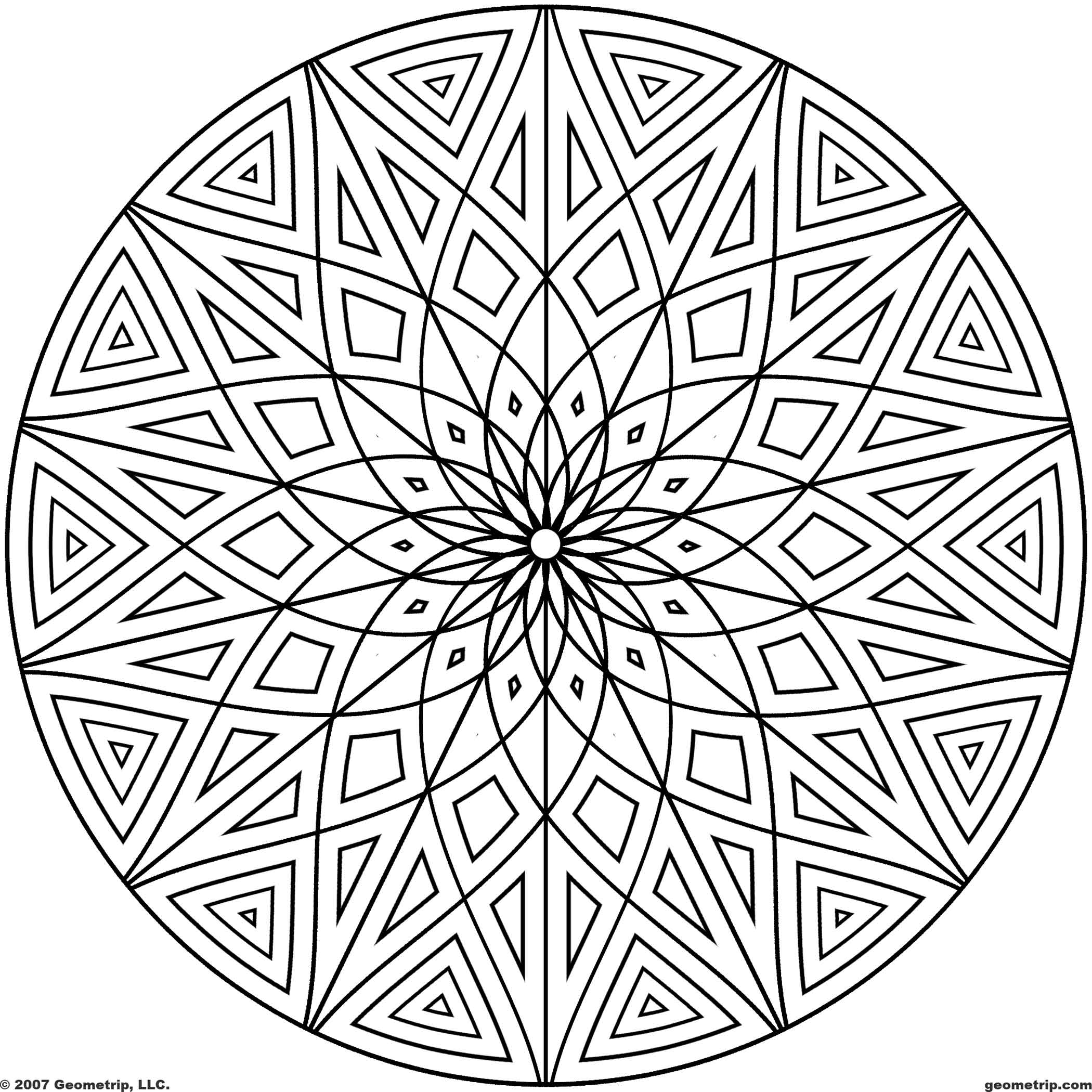 Geometric Circle Coloring Pages Coloring Pages