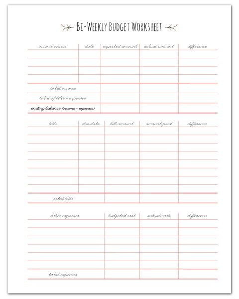  42 Excel Weekly Paycheck Budget Template