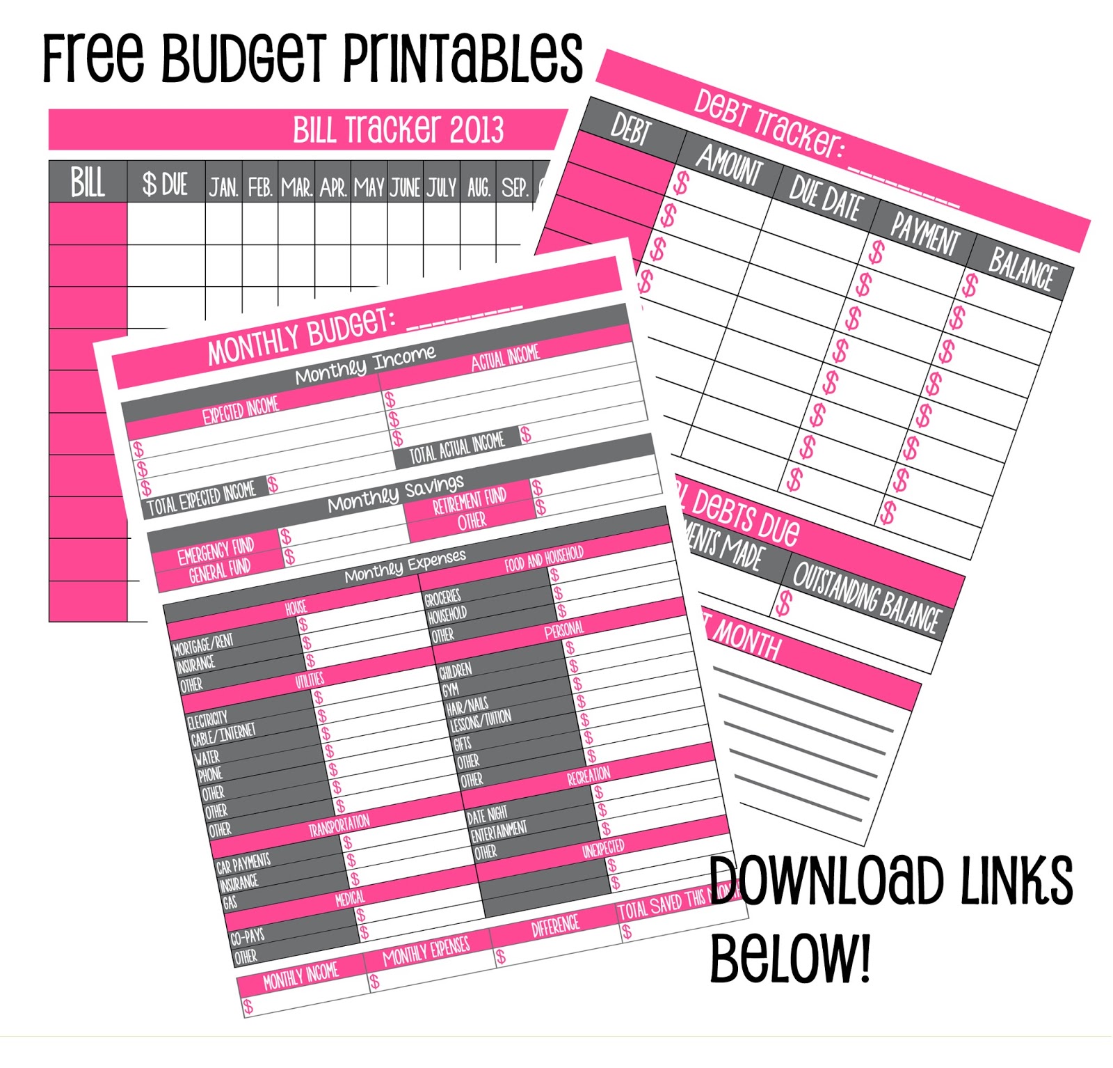 6 Best Images of Free Printable Budget For Bills - Printable Monthly