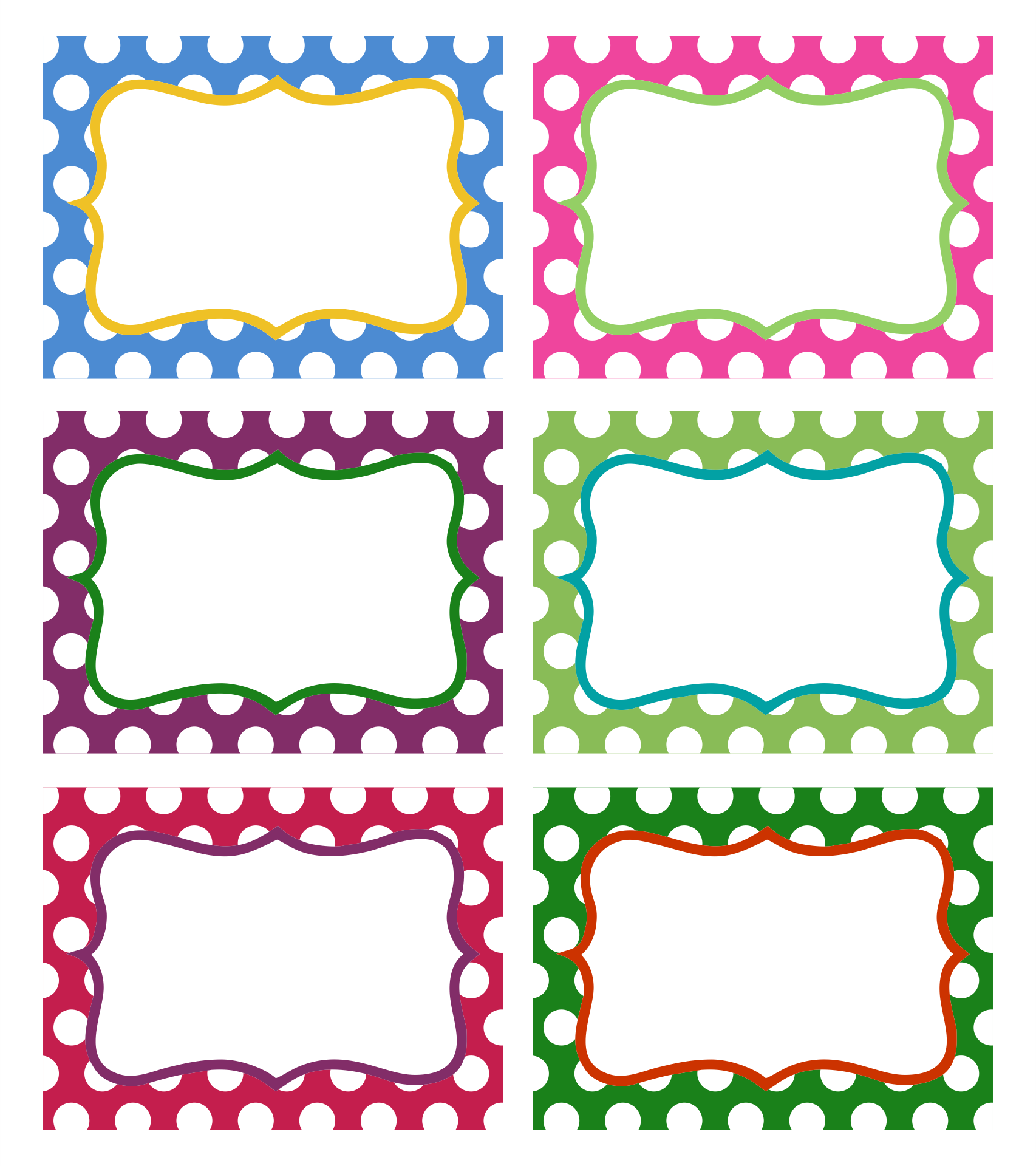 Free Printable Banner Labels Template