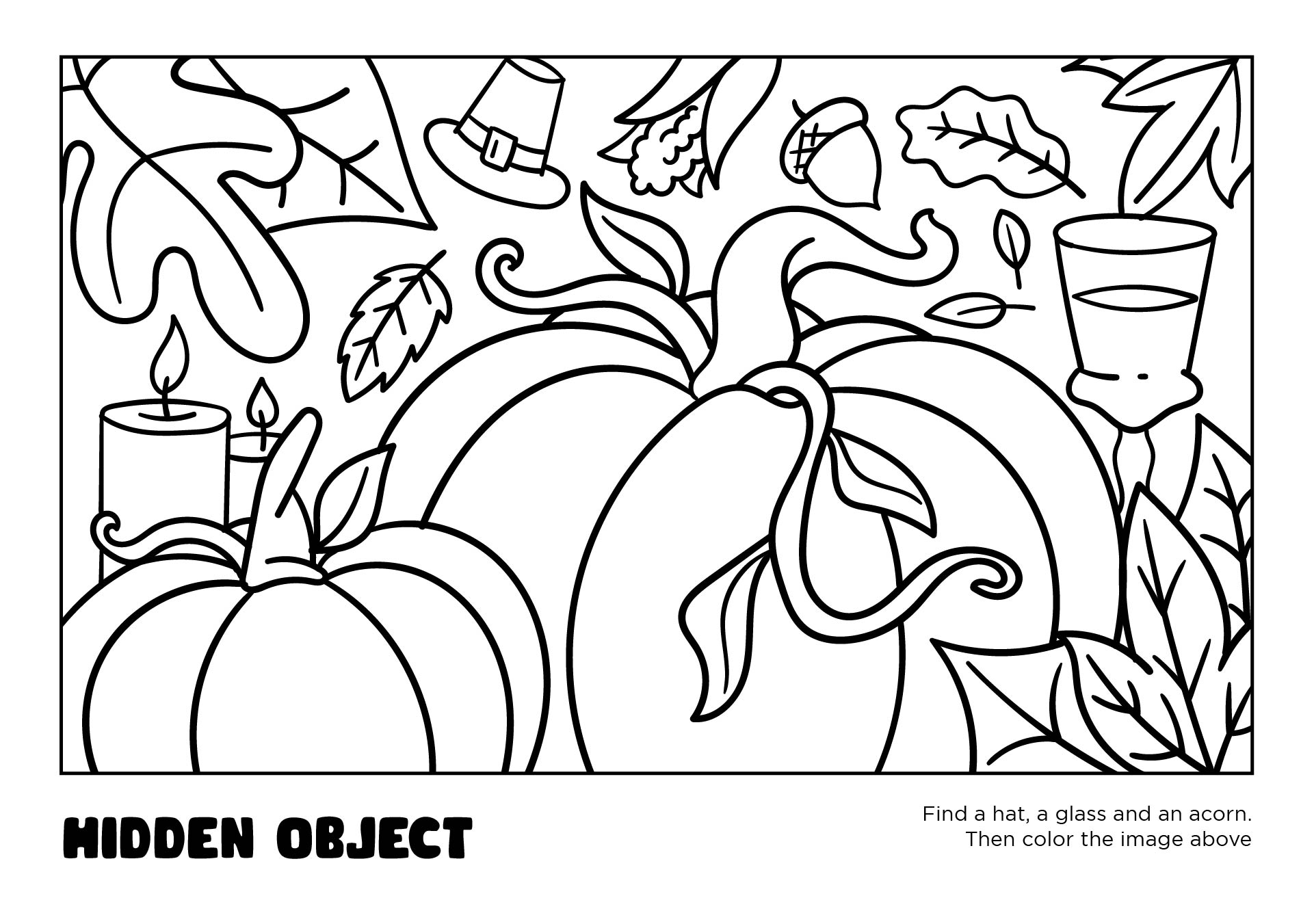 Thanksgiving Hidden Pictures Printables