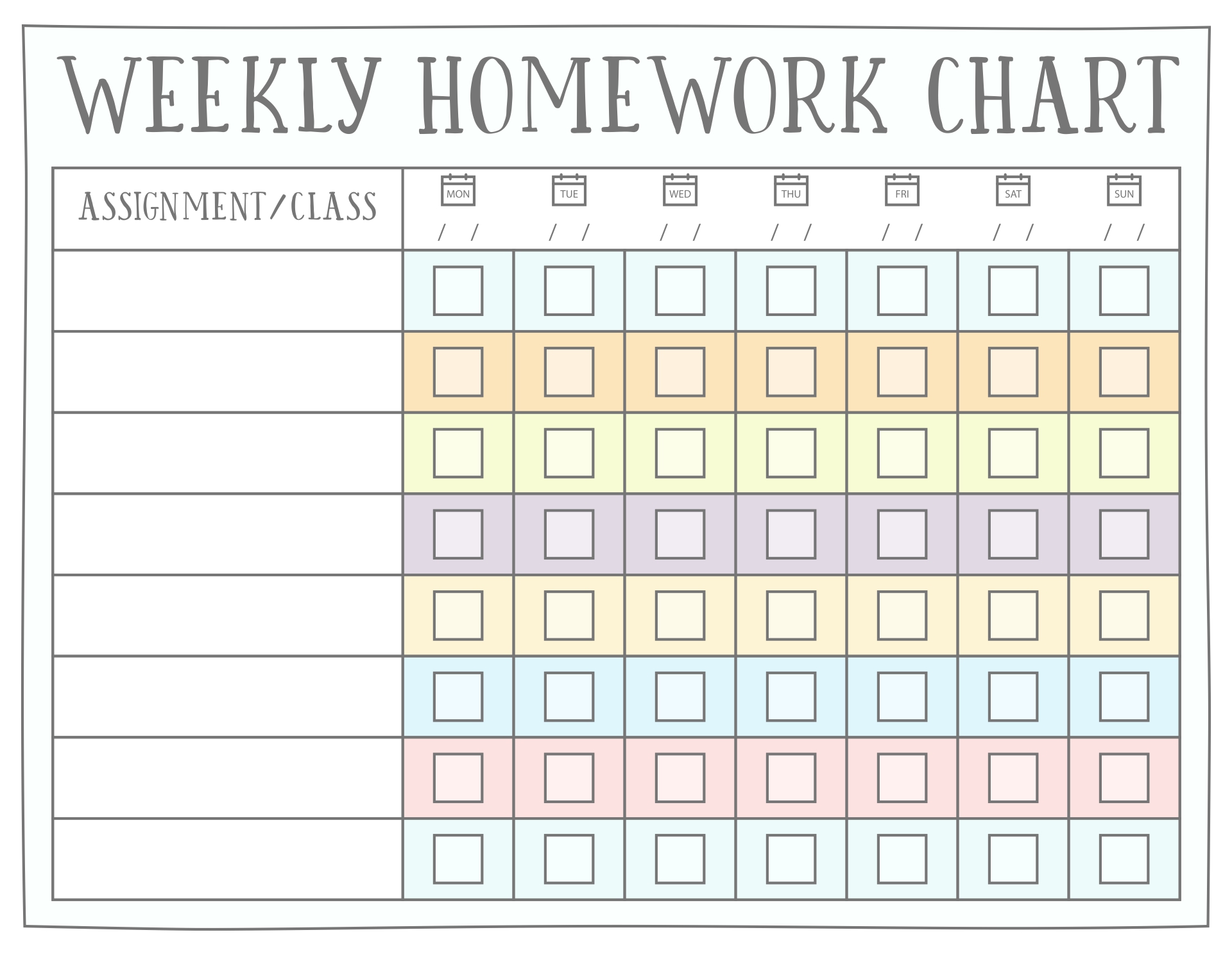 Printable Charts For