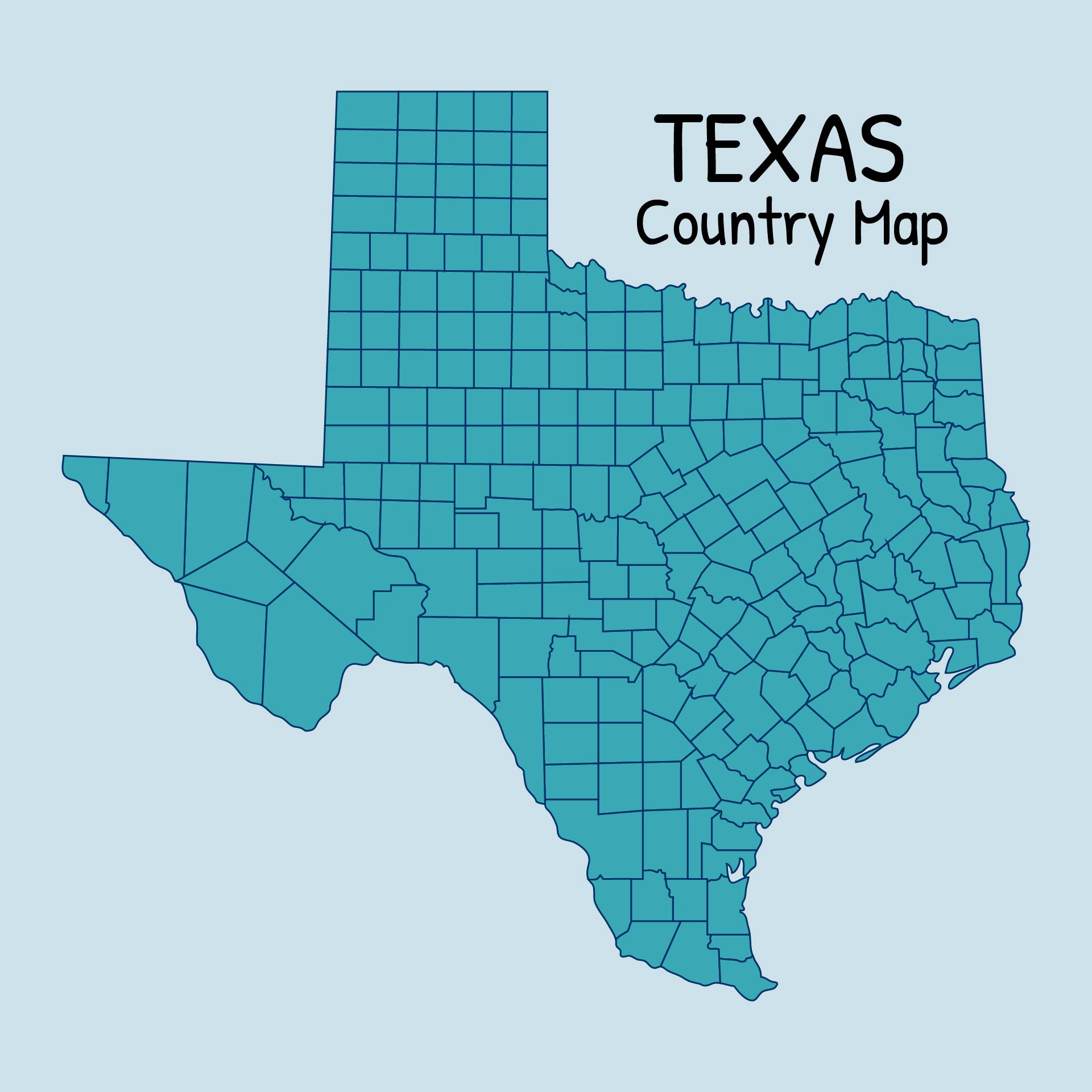 Texas Outline Printable