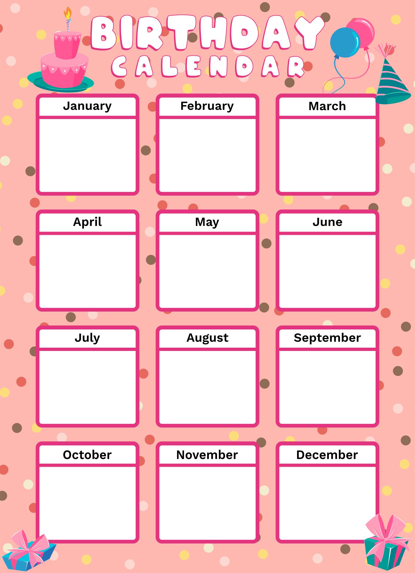 4 Best Images of Printable Birthday Calendar Cupcakes Happy Birthday