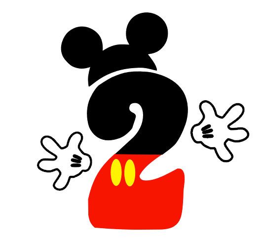7 Best Images of Printable Red Number 1 Mickey Mickey Mouse Number 1