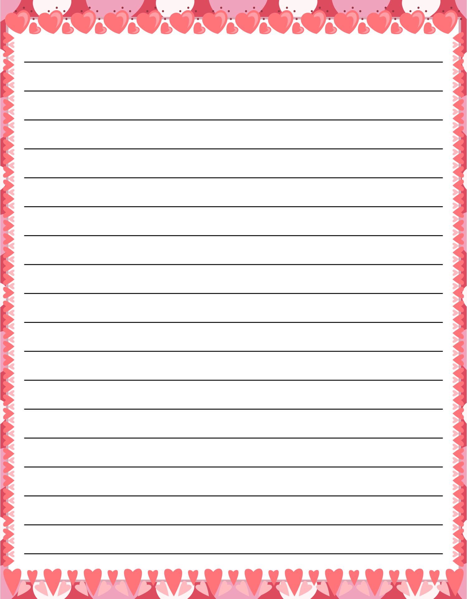 Kindergarten Free Printable Writing Paper