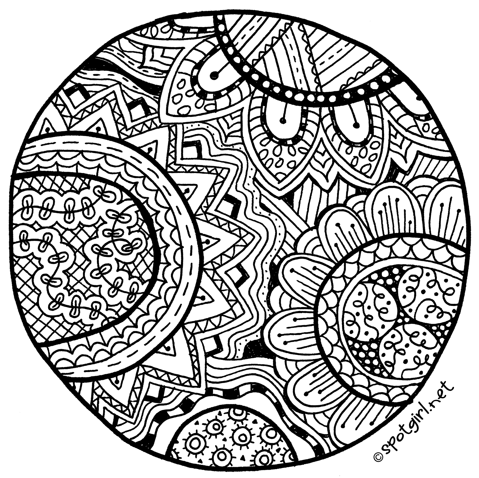 9 Best Images of Simple Zentangle Printable Bookmarks To Color