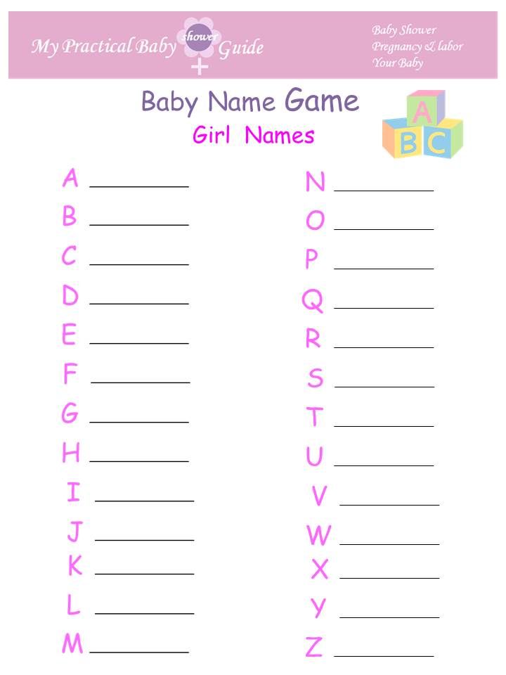 6 Best Images of Free Printable Baby Shower Alphabet Game Free
