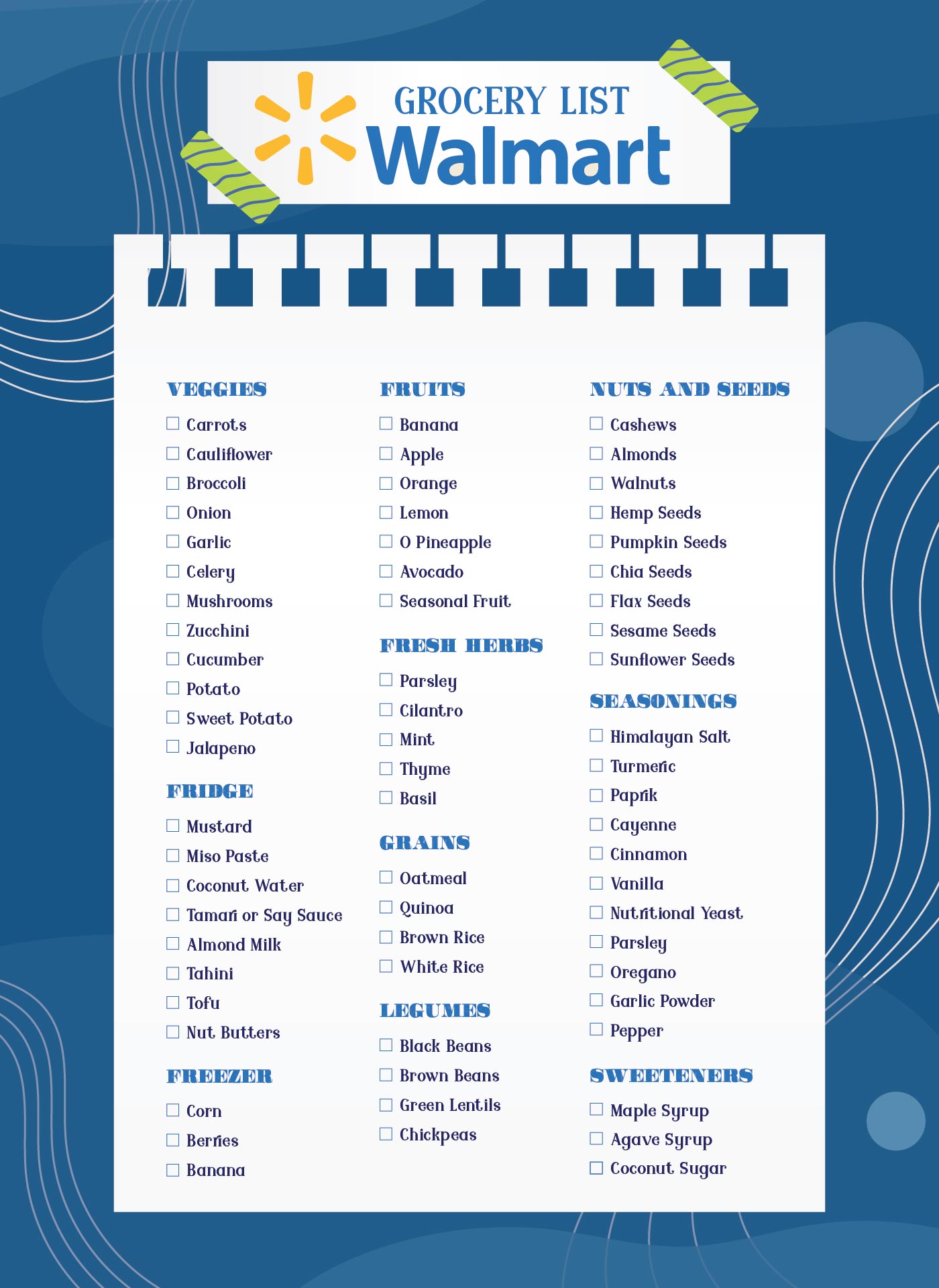 6 Best Images of Walmart Grocery List Printable - Free Printable