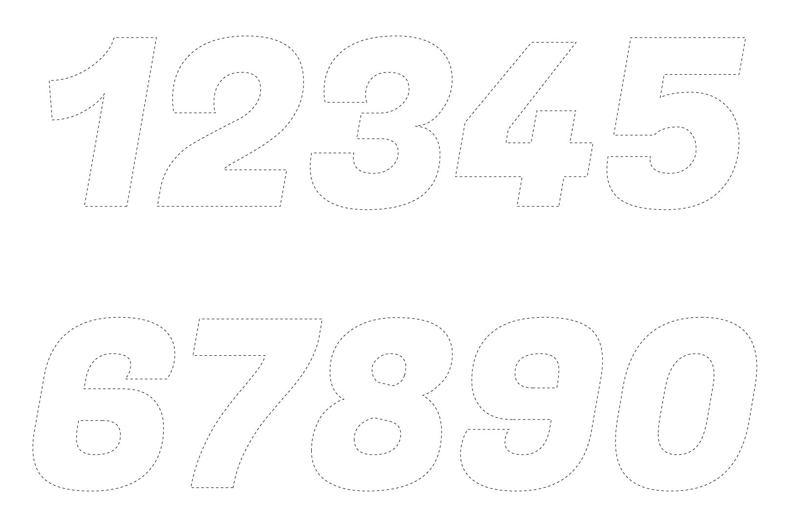 Free Printable Numbers 1 10 Stencils