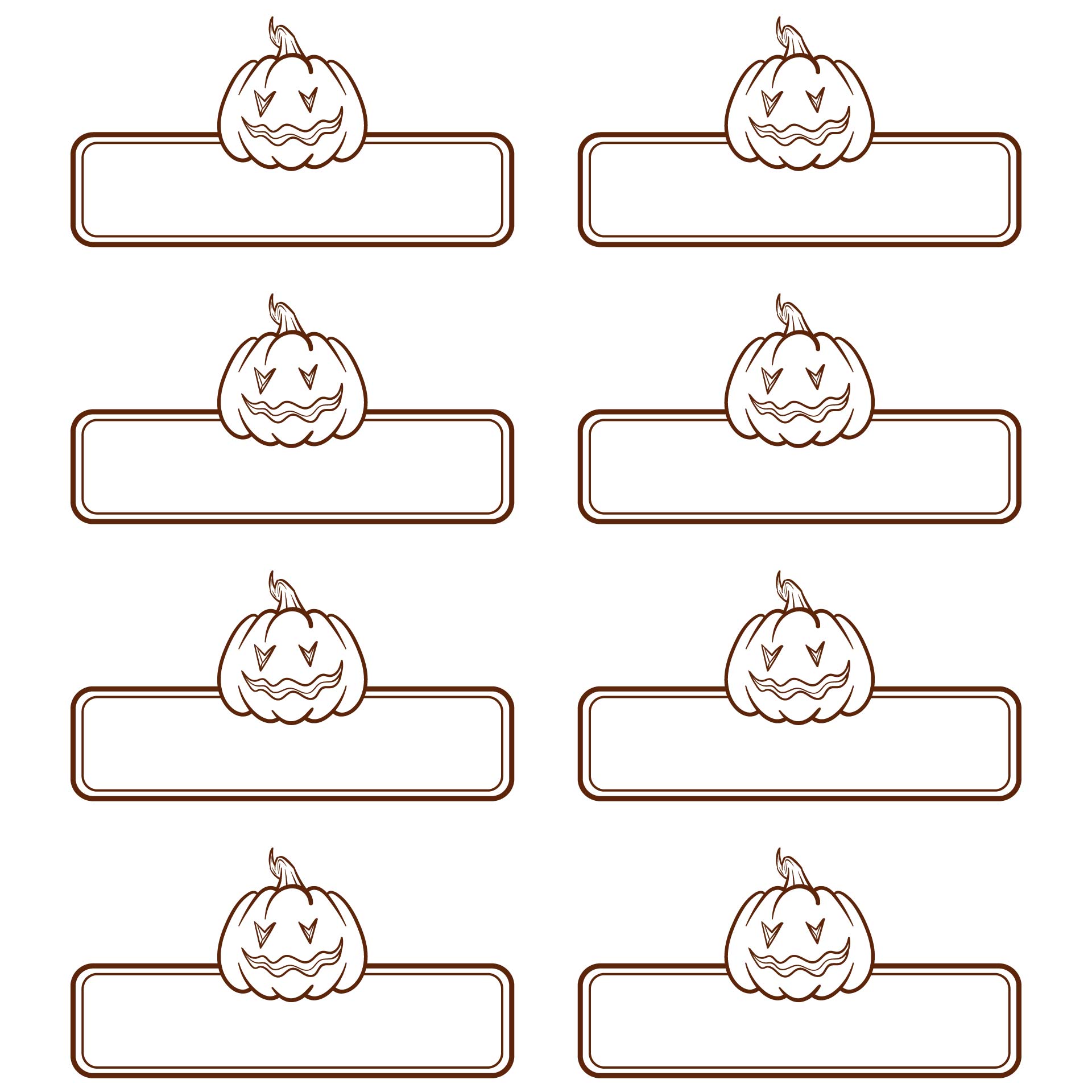 5 Best Images Of Pumpkin Name Tags Printable Free Printable Pumpkin Name Tags Cute Halloween 