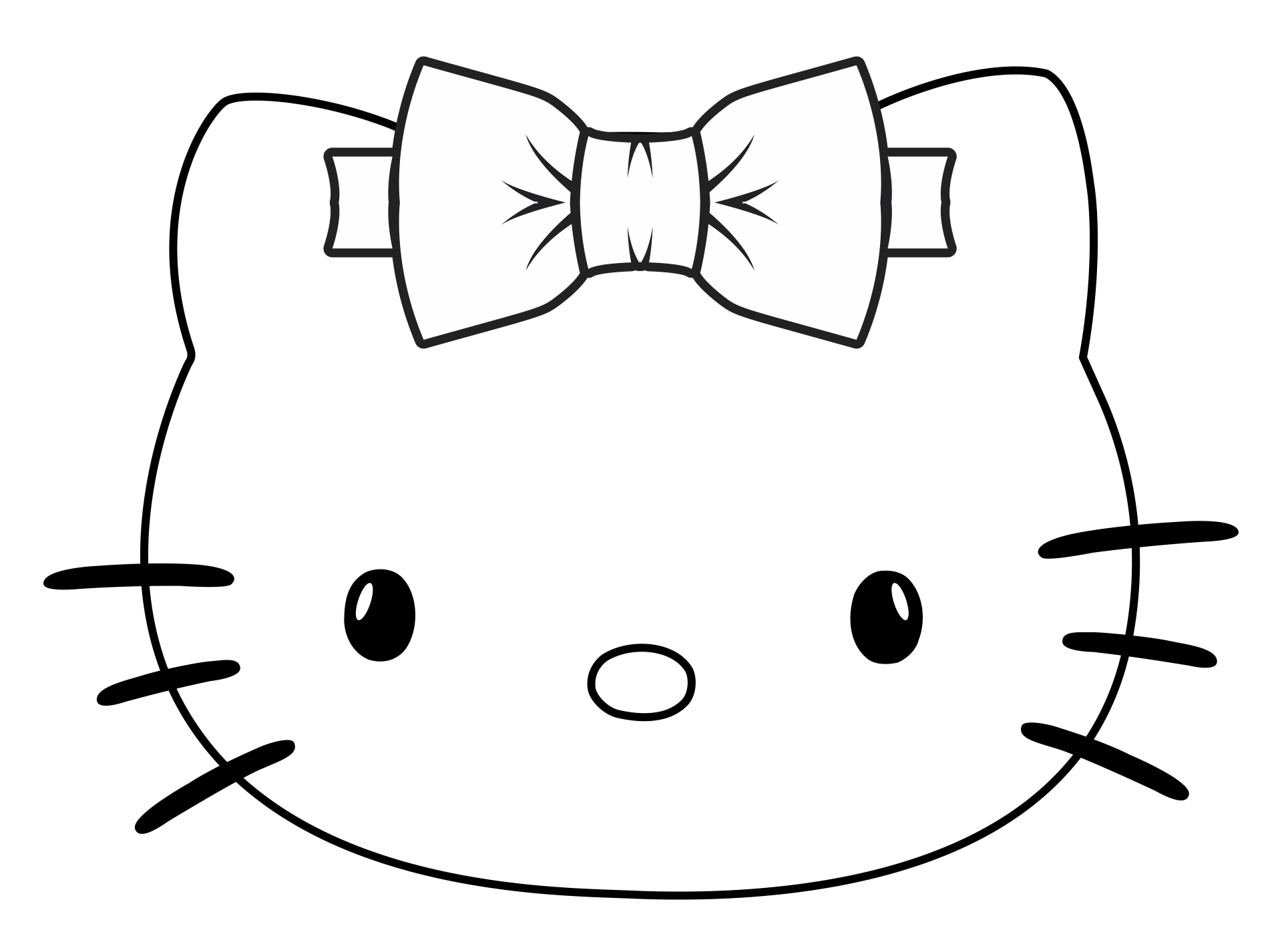 8 Best Images Of Free Printable Hello Kitty Face Hello Kitty Face Coloring Pages Hello Kitty