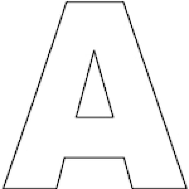 Big Letter A Coloring Sheet Mundopiagarcia