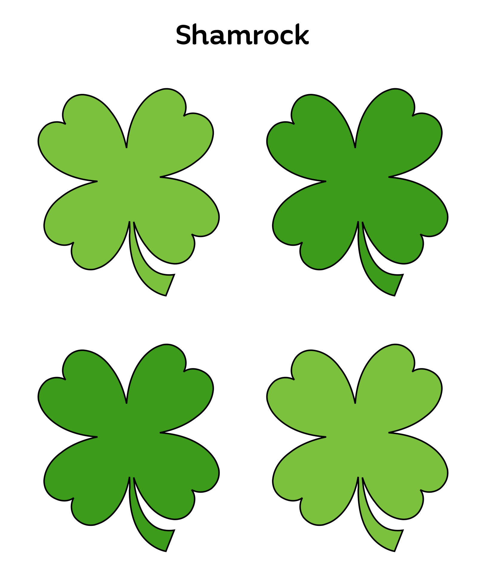 Shamrock Cut Out Printable