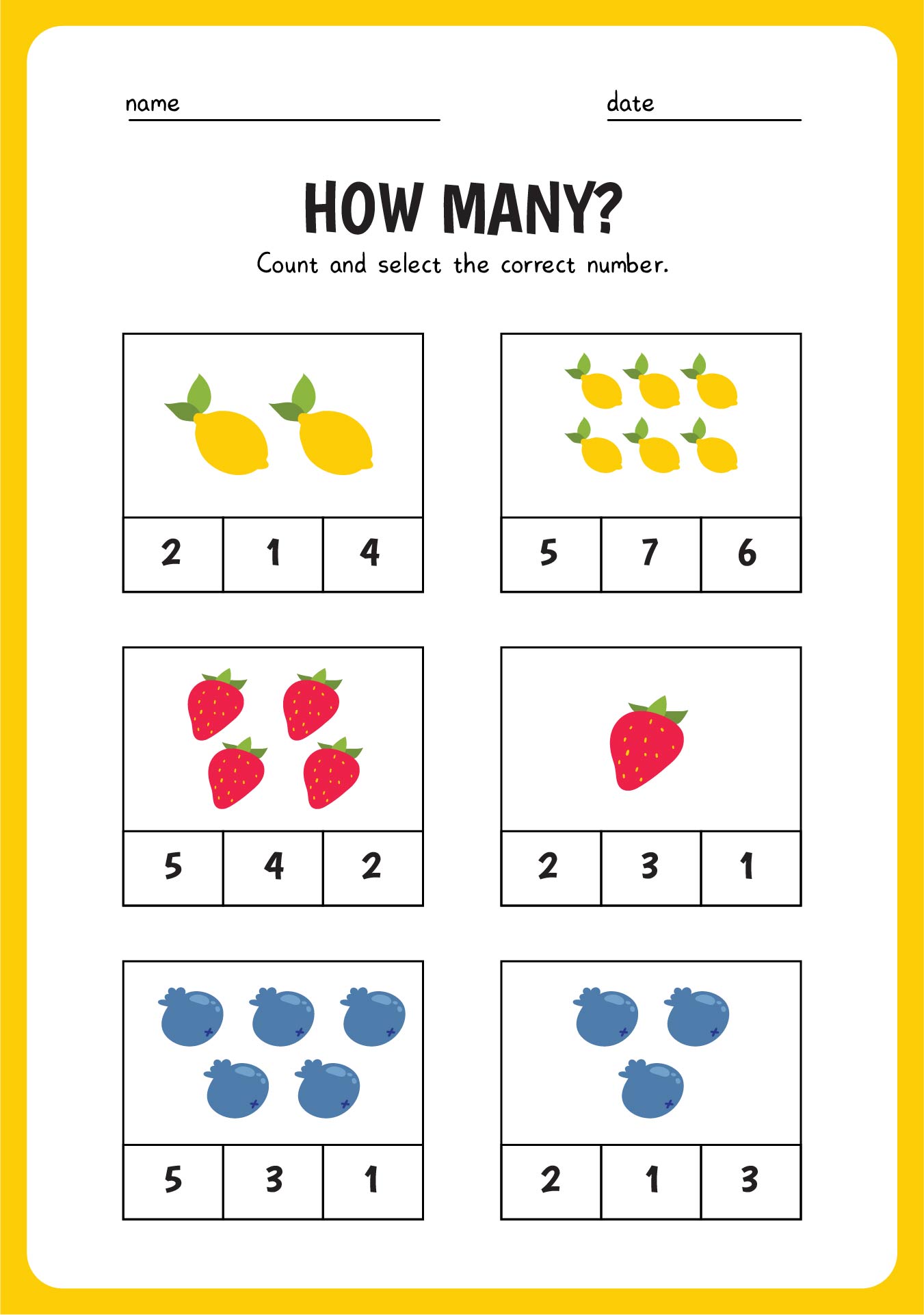 Free Preschool Printables For 3 Year Olds