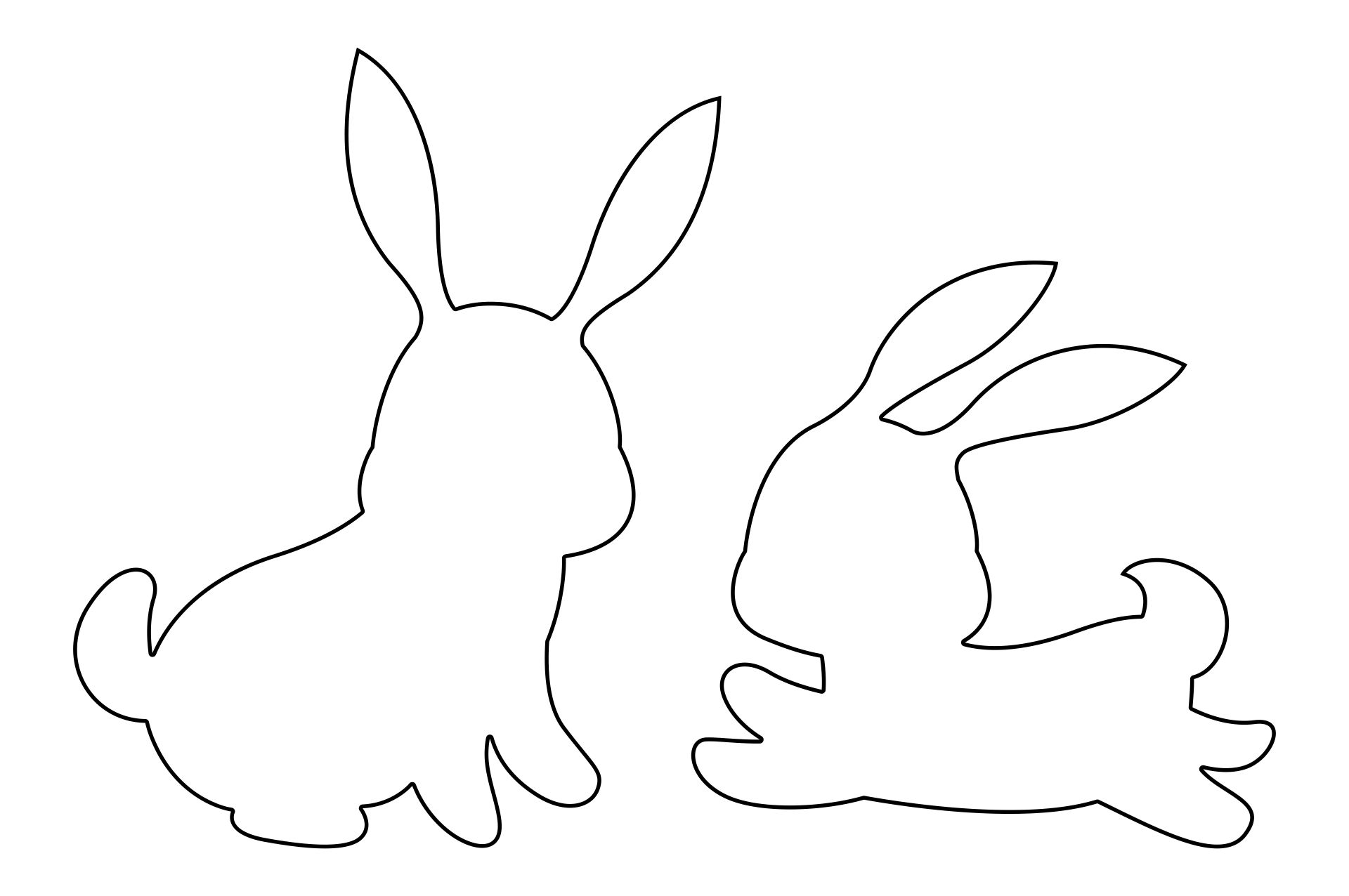 7 Best Images of Bunny Art Free Printables Free Bunny Silhouette Printable 8 X 10, Free