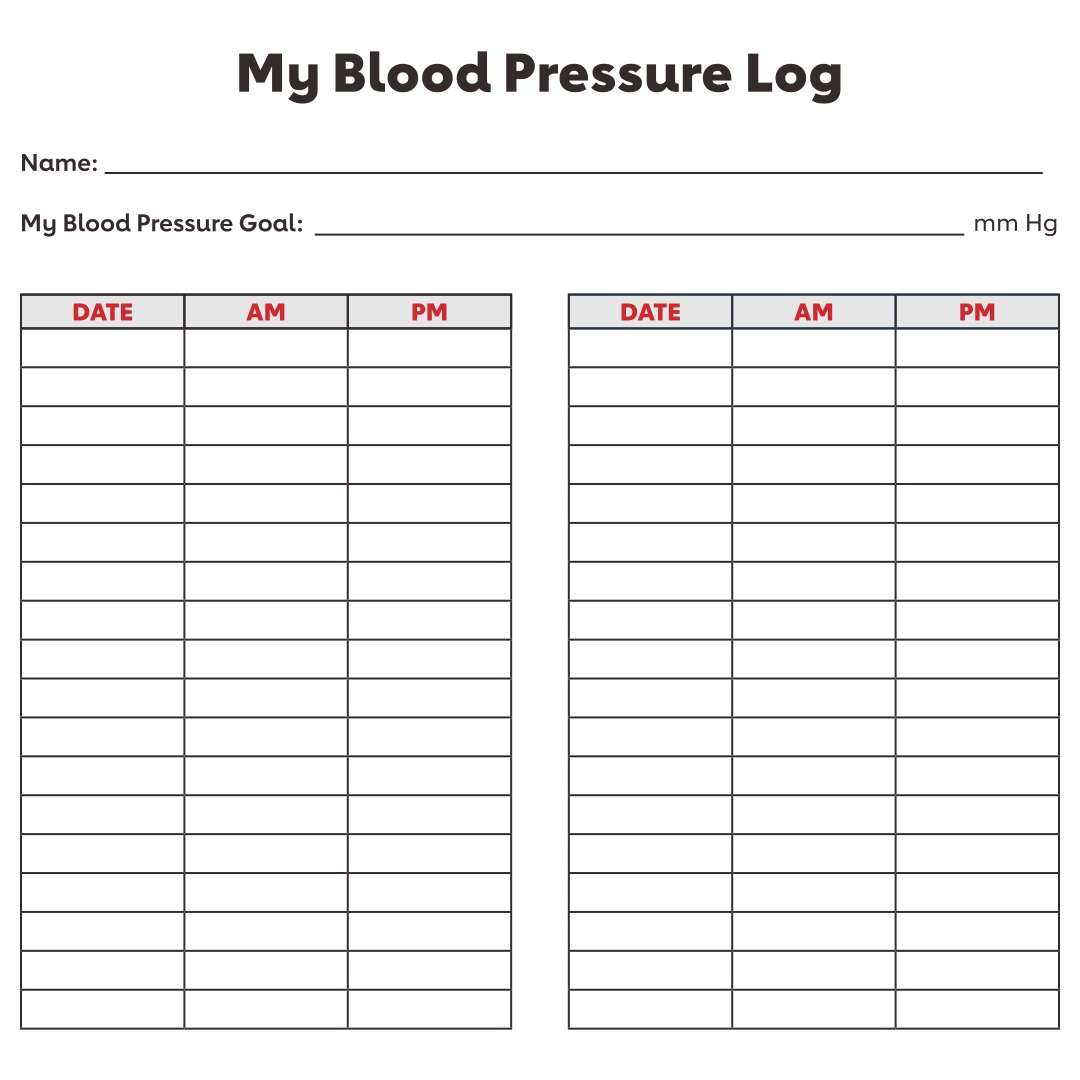 Printable Nhs Blood Pressure Recording Chart Prntbl concejomunicipaldechinu gov co