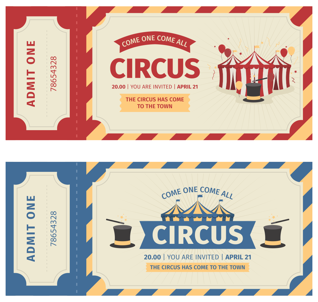 Free Blank Carnival Ticket Template