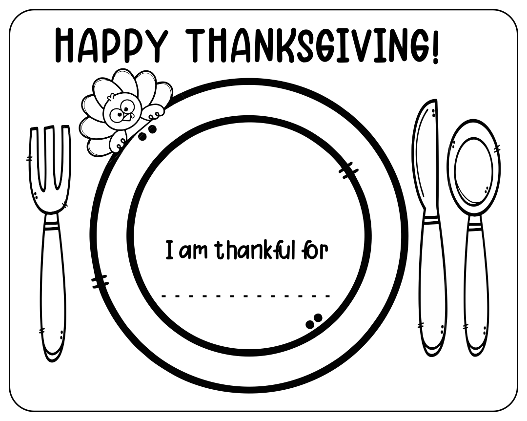 5 Best Images of Free Printable Thanksgiving Placemats Template Free