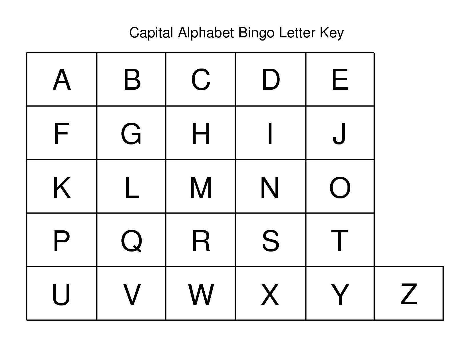 Printable Alphabet Capital Letters