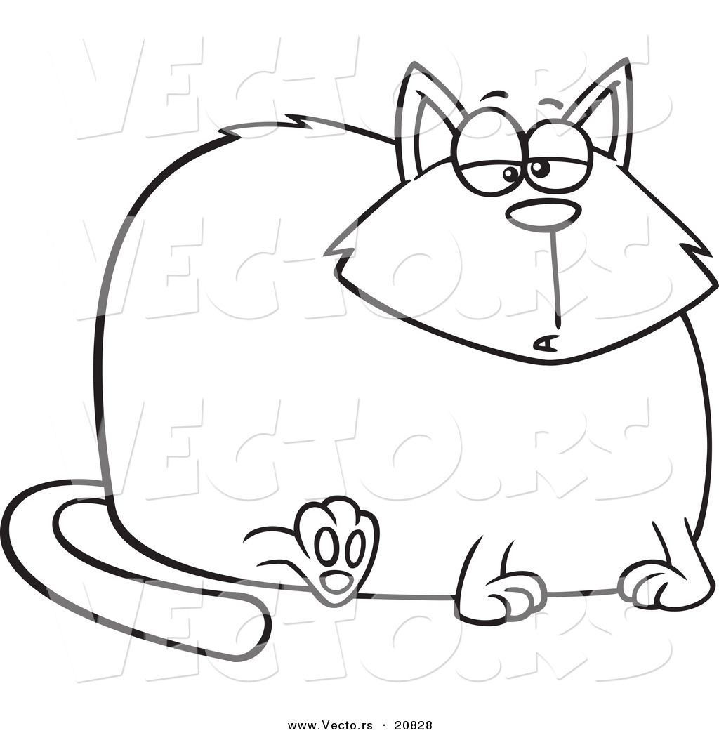 6 Best Images of Fat Cat To Color Printable - Fat Cat Cartoon Coloring