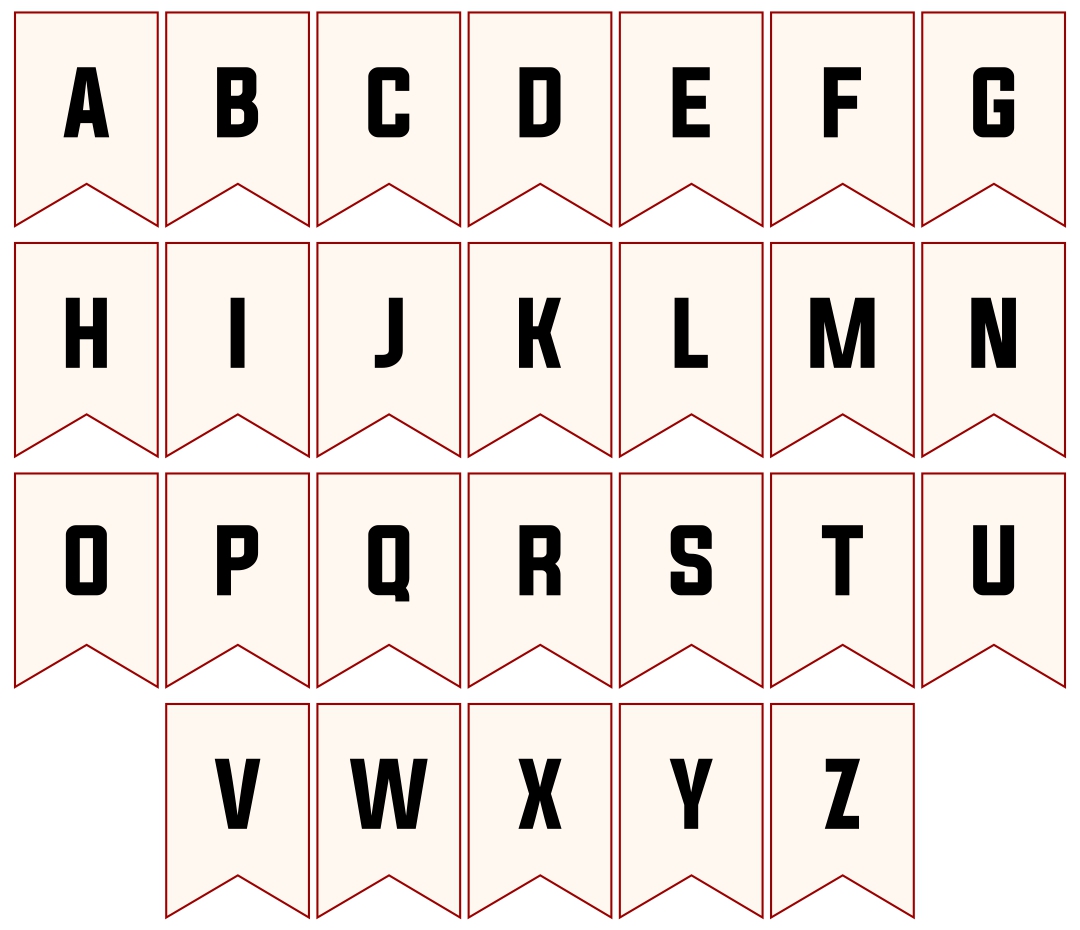 Alphabet Letters Printable Banner