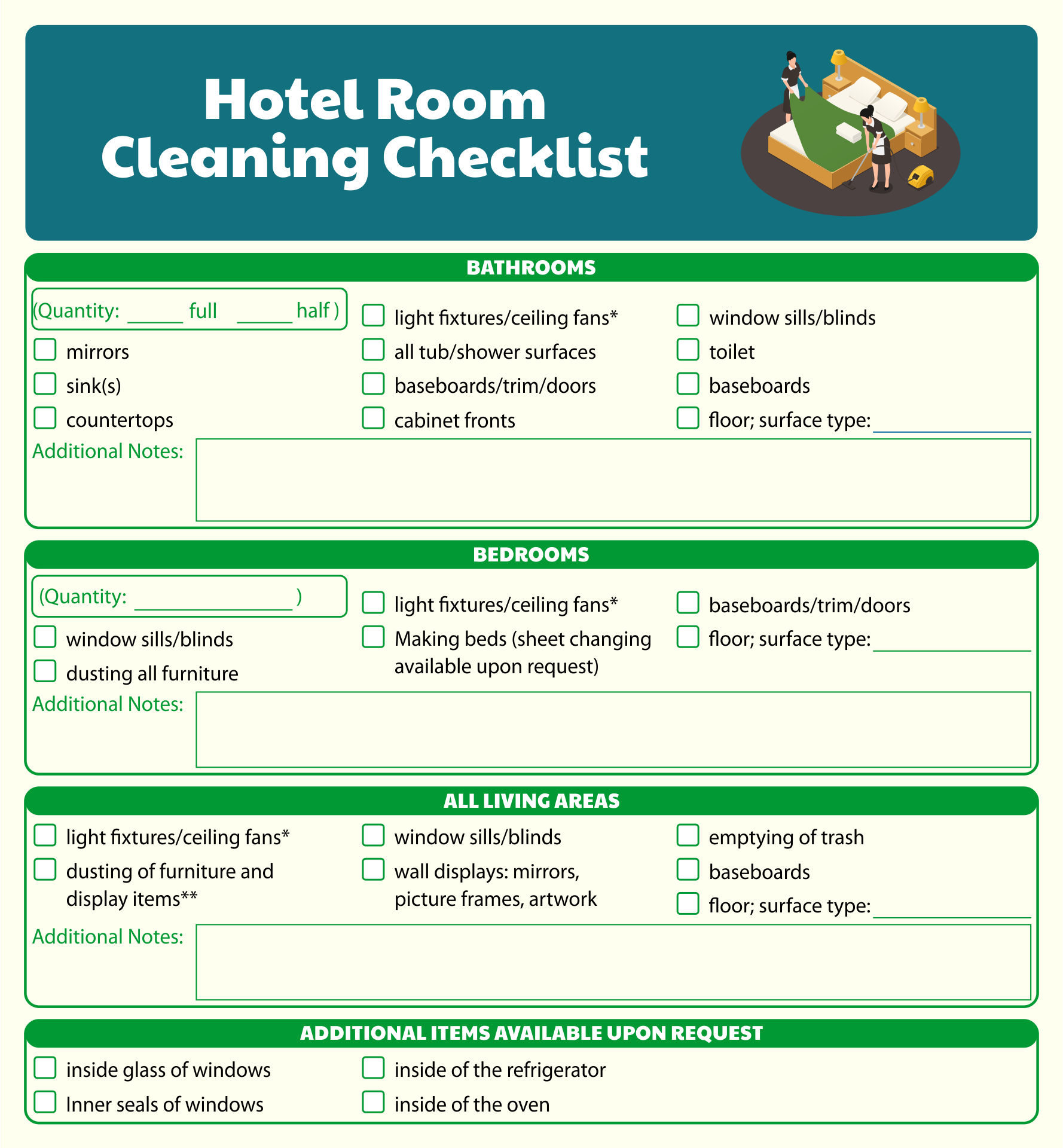 9 Best Images of Hotel Housekeeping Checklist Printable ...