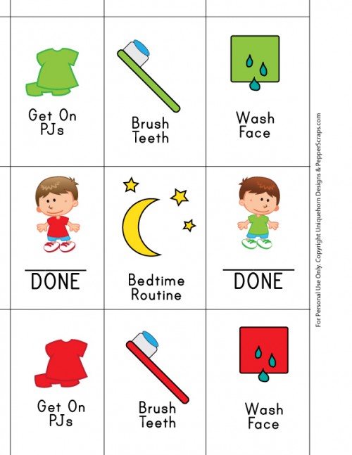 5 Best Images of Morning And Bedtime Routine Printables School