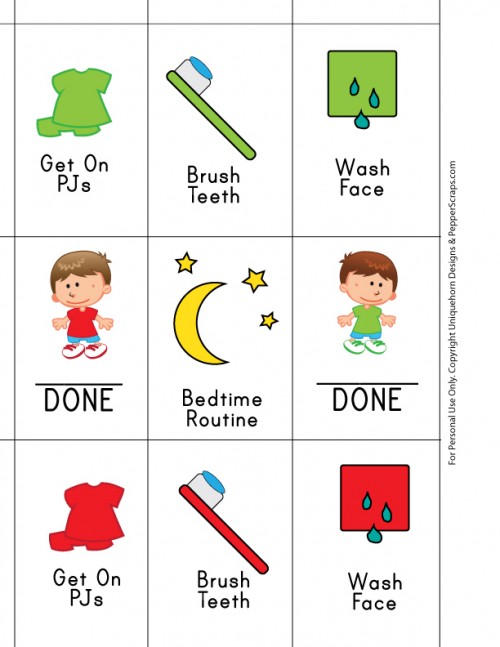 5 Best Images Of Morning And Bedtime Routine Printables School 