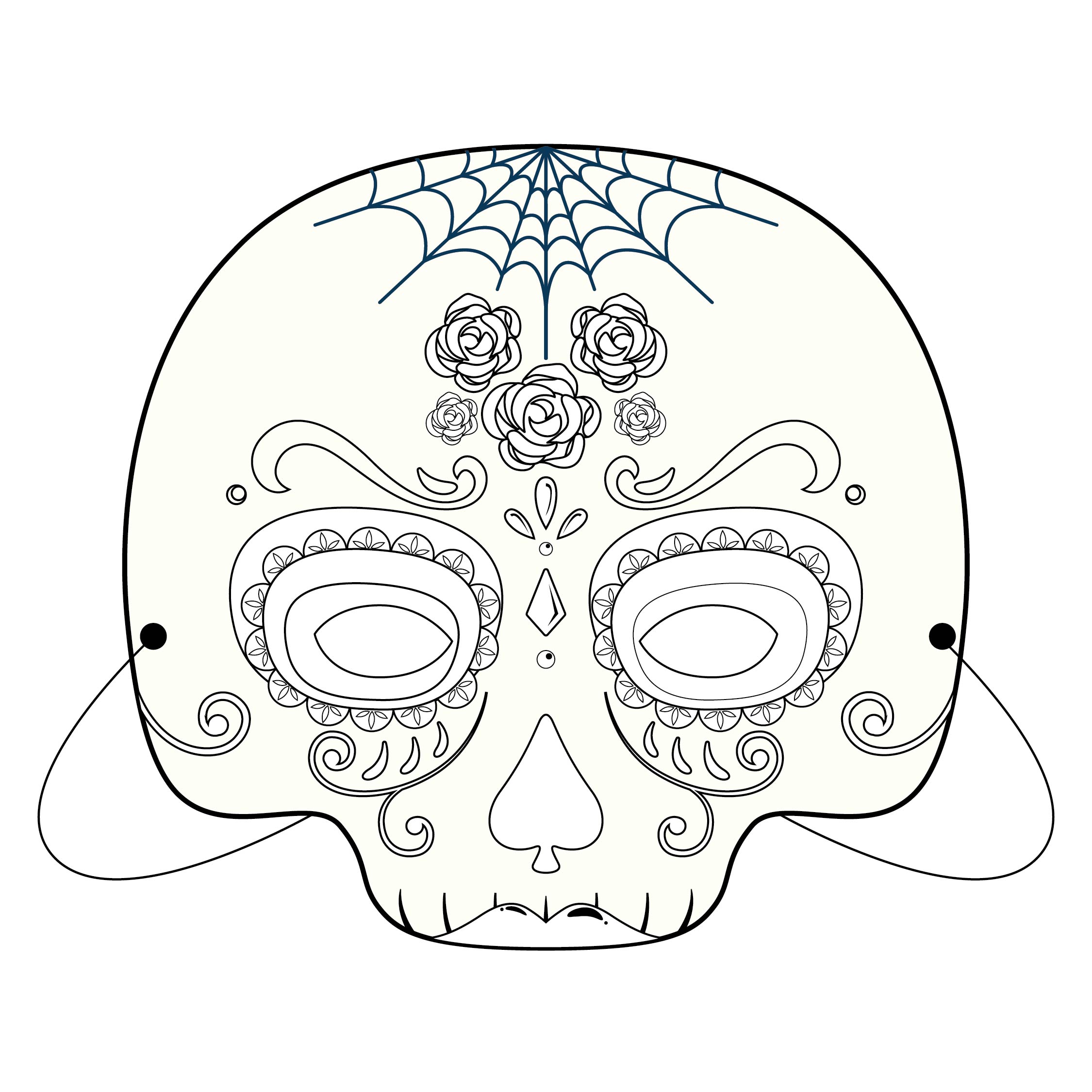 printable halloween masks coloring pages - photo #13