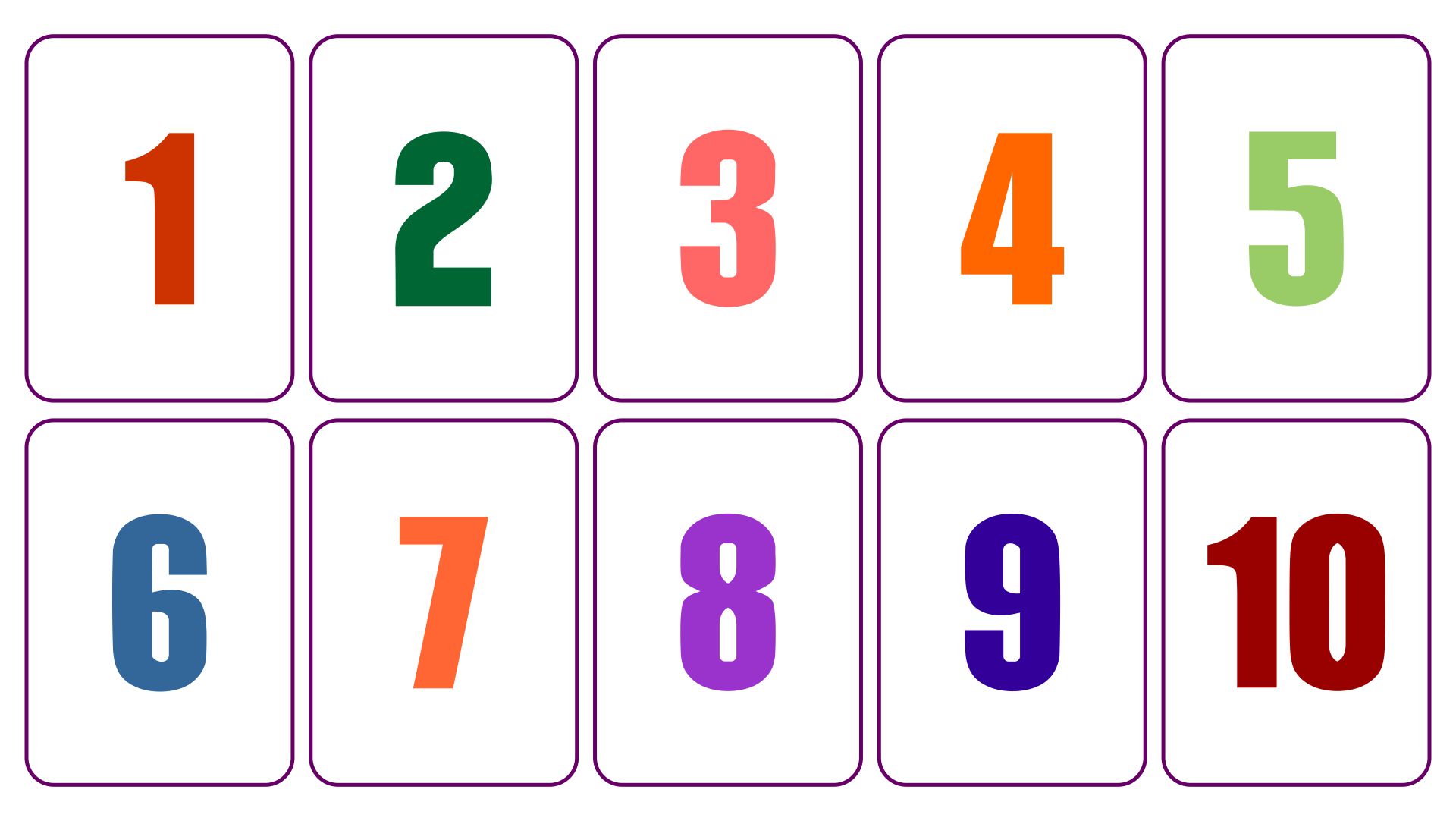 Number Flashcards Printable Free