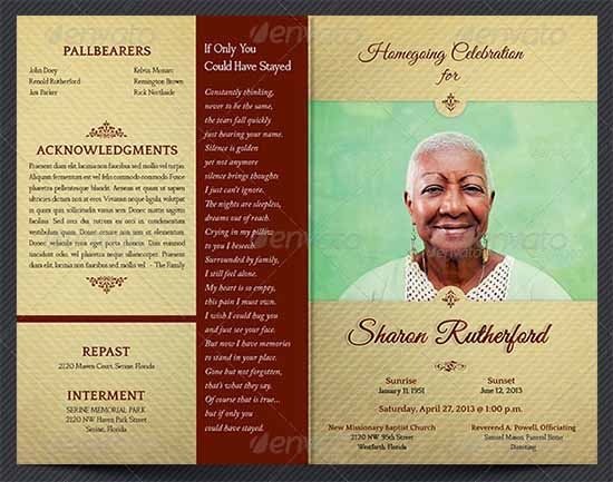 9 Best Images Of Free Printable Funeral Programs Elegant Funeral