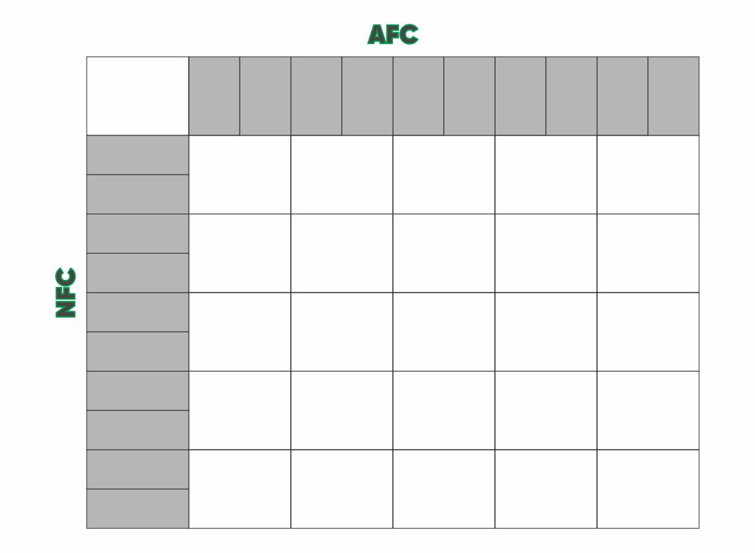 Free Printable 25 Square Football Pool