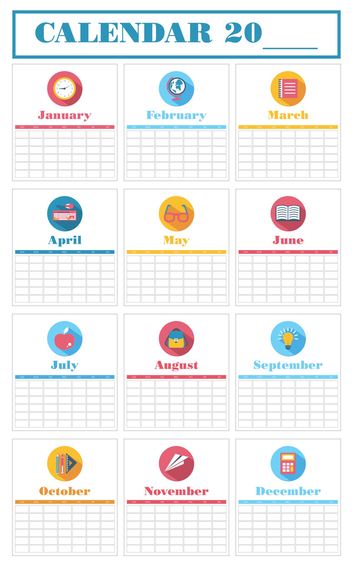 Printable Calendars For Elementary Teachers